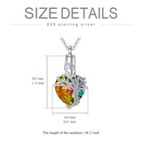 Sterling Silver Crystal Heart Tree of Life Urn Necklace for Ashes