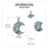 Sterling Silver Tree of Life Urn Necklaces Abalone Opal Shell Cremation Jewelry for Ashes