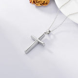 Sterling Silver Cross Urn Necklace for Ashes