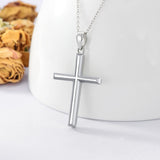 Sterling Silver Cross Urn Necklace for Ashes