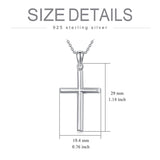 Sterling Silver Cross Urn Necklace for Ashes