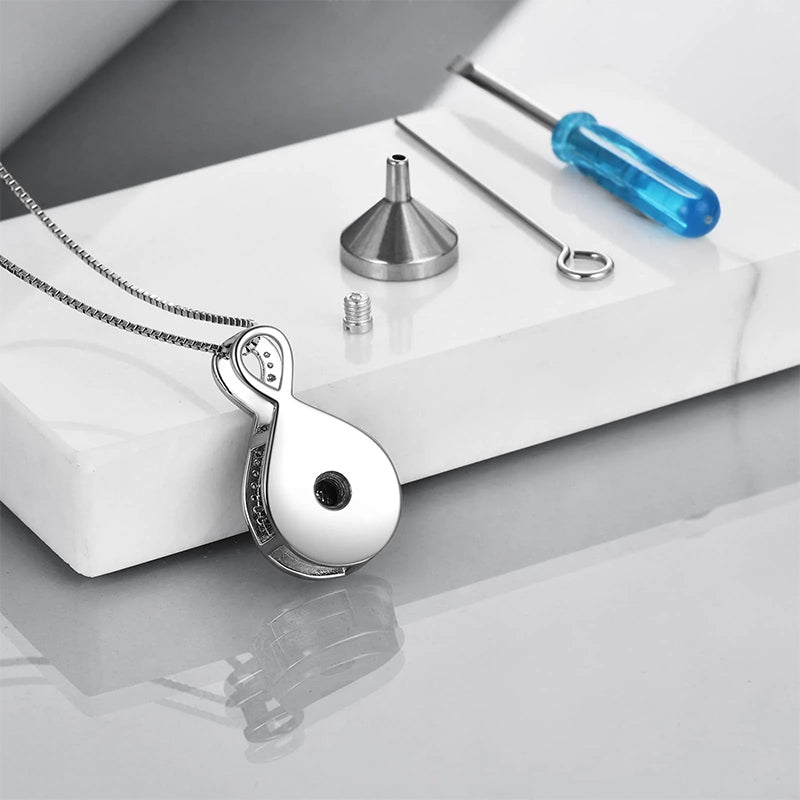 Sterling Silver Tree of Life Urn Necklaces Abalone Opal Shell Cremation Jewelry for Ashes