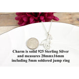 Horse Necklace, sterling silver, for women, for girls, charm, horse jewelry, birthday gift, silhouette, charm necklace, gifts, lover gift Animal Necklace enjoy life creative