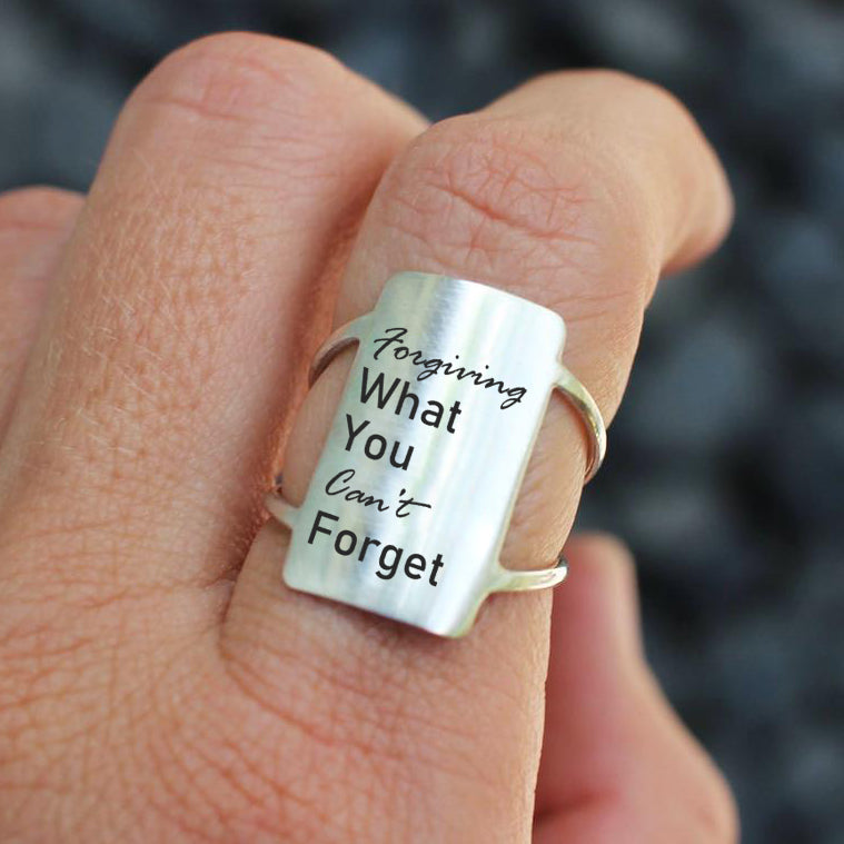 Sterling Silver Inspirational Ring Personalized Ring Motivation Ring Quote Ring