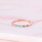 Sterling Silver Personalized Birthstone Ring