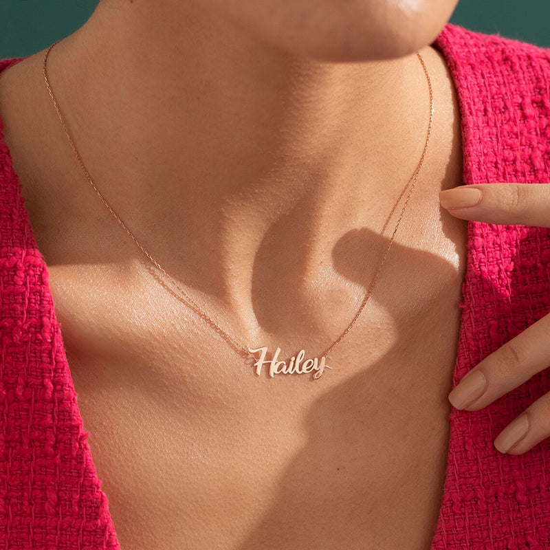 Sterling Silver Personalized Name Pendant Necklace