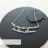 Sterling Silver Personalized Handwriting Pendant Necklace