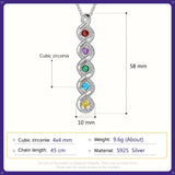 Sterling Silver Personalized Name Birthstone Pendant Necklace