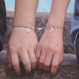 Sun And Moon with Heart Magnets Couples Bracelet