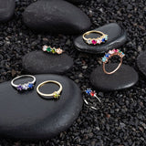 Sterling Silver Personalized Family Multi- Birthstone Ring