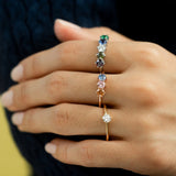 Sterling Silver Personalized Family Multi- Birthstone Ring