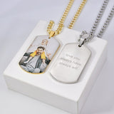 Stainless Steel Personalized Photo Engraved Pendant Necklace for Men