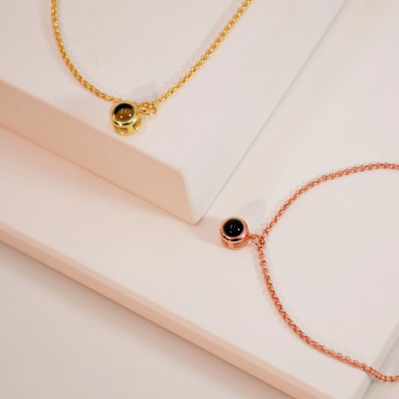 Sterling Silver Projection Personalized Photo Bracelet