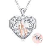 Sterling Silver Father Daughter Locket Pendant Custom Personalized Photo Necklace