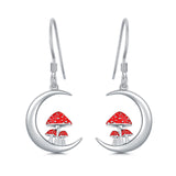 Sterling Silver Mushroom Dangle Earrings
