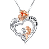 Christmas Gifts Heart Necklace for Women 925 Sterling Silver Heart Pendant Necklace Heart Jewelry Birthday Valentines Christmas Gifts for Women Her