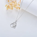 Grandparents Necklace 925 Sterling Silver Mothers Day Birthday Graduation Gifts Necklace Family Jewelry Gifts for Women Men Mom Daughter Brother