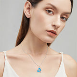 Sterling Silver Father Daughter Heart Pendant Necklace from Dad Gift for Daughter