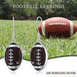 Sterling Silver Baseball Football Dangle Earrings