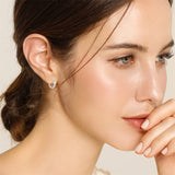 Sterling Silver Daisy Hoop Earrings