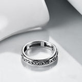 Sterling Silver Evil Eye Spinner Ring