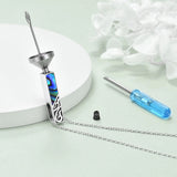 Sterling Silver Abalone Shell Urn Necklace for Ashes With Engraved