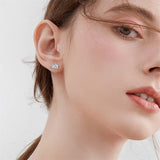 Sterling Silver French Bulldo Stud Earrings