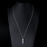 Sterling Silver Bar Bullet Cross Urn Necklace for Ashes