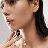 Sterling Silver Highland Cow Pendant Necklace