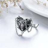 Sterling Silver Witch Heart Nature Ring