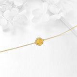 14K Yellow Gold Sunflower Bracelet