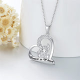 Sterling Silver Highland Cow Pendant Necklace