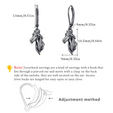 Sterling Silver Horse Leverback Earrings