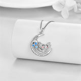 Sterling Silver Axolotl Pendant Necklace With Engraved