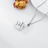 Sterling Silver Crystal Butterfly Urn Necklace for Ashes Engraved With Forever in My Heart