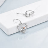 Sterling Silver Highland Cow Leverback  Earrings