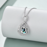 Infinity Butterfly Urn Necklaces for Ashes 925 Sterling Silver Cremation Butterfly Jewelry for Women Heart Urn You are Always in My Heart