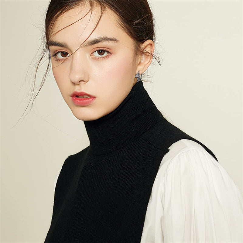 Sterling Silver Horse Leverback Earrings