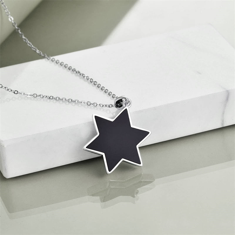 Sterling Silver Black Onyx Abalone Shell Celtic Knot Tree of Life Pendant Necklace