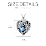 Sterling Silver Crystal Butterfly Urn Necklace for Ashes Engraved With Forever in My Heart