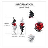 Sterling Silver Angel Devil Stud Earrings