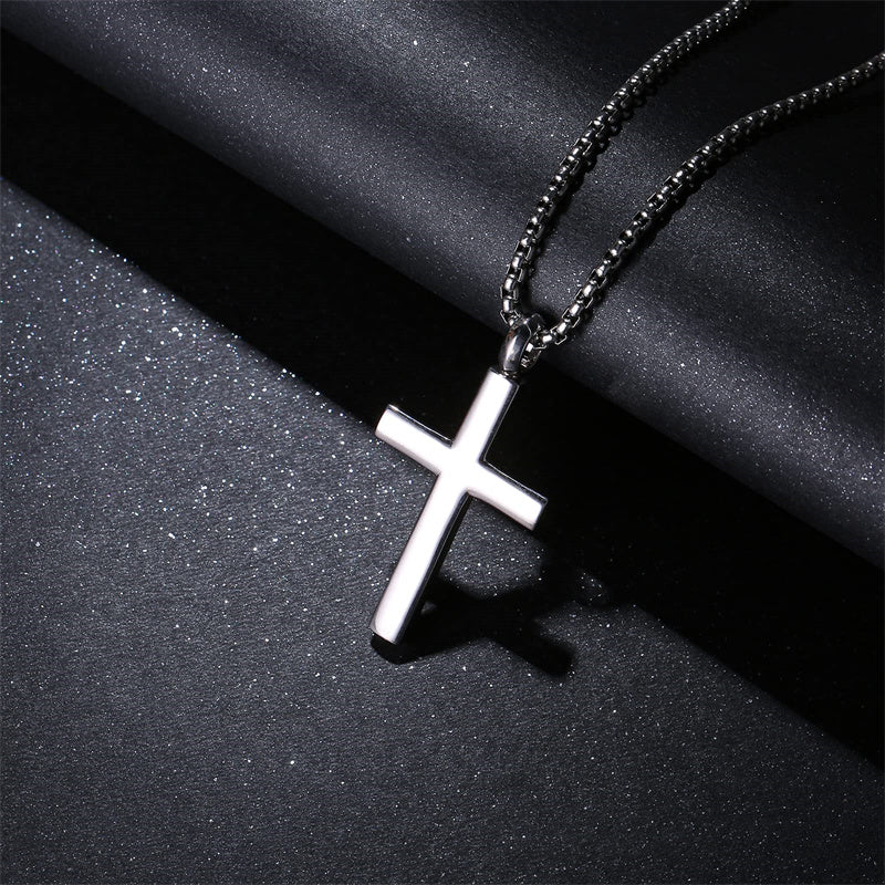 Sterling Silver Cross Urn Pendant for Ashes