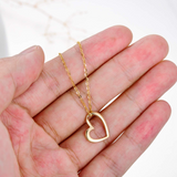 14K Gold Heart Pendant Necklace