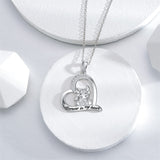 Sterling Silver Highland Cow Pendant Necklace