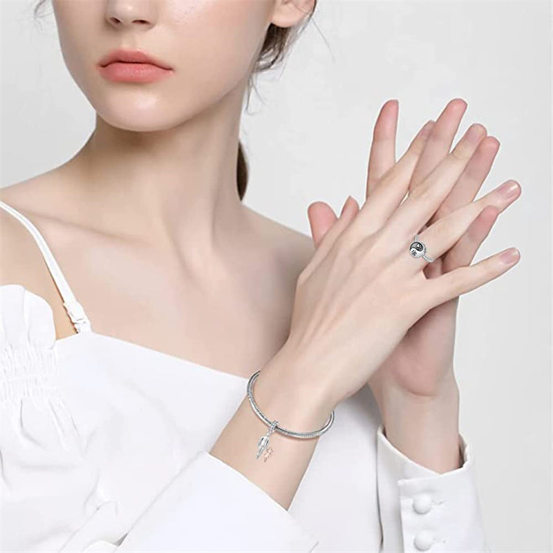 Sterling Silver Father Daughter Mother Daughter Charm Beads