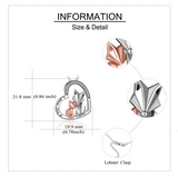 Sterling Silver Origami Fox Pendant Necklace With Engraved