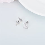 14k Gold Cat Stud Earrings