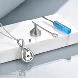 Infinity Butterfly Urn Necklaces for Ashes 925 Sterling Silver Cremation Butterfly Jewelry for Women Heart Urn You are Always in My Heart