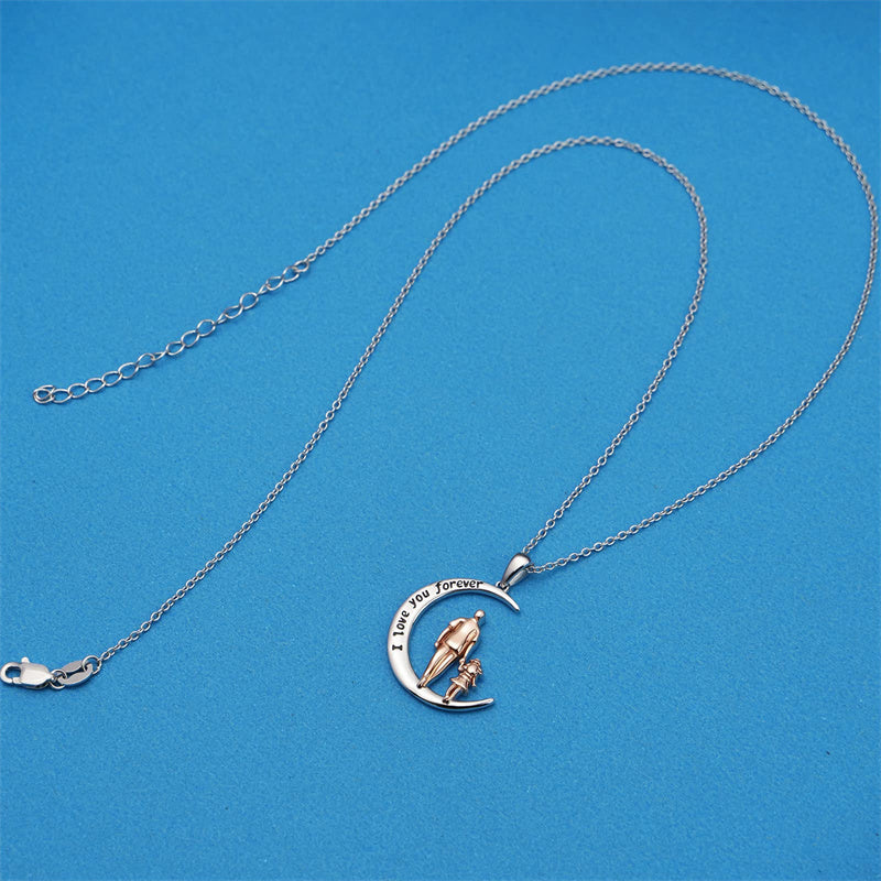 Sterling Silver Father Daughter Heart Pendant Necklace from Dad Gift for Daughter