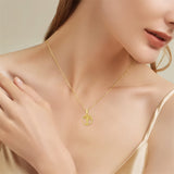 14K Gold Moissanite Mother Child & Tree of Life Pendant Necklace